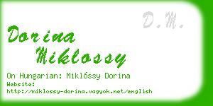 dorina miklossy business card